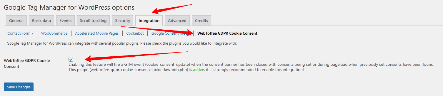 WebToffee GDPR Cookie Consent Plugin + GTM4WP - How to setup? - Google ...